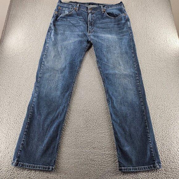Levis Jeans Mens 38x32 Blue 559 Relaxed Fit Straight Leg Denim Pants - Picture 1 of 16
